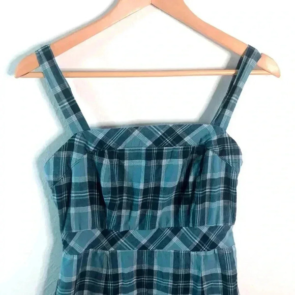 y2k Vintage GAP Plaid Square Neck Mini Dress Grunge Punk Women's Size 4 - Picture 2 of 10